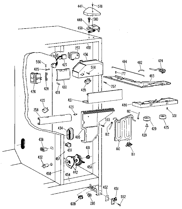 Kenmore 3639507715 fresh food section diagram