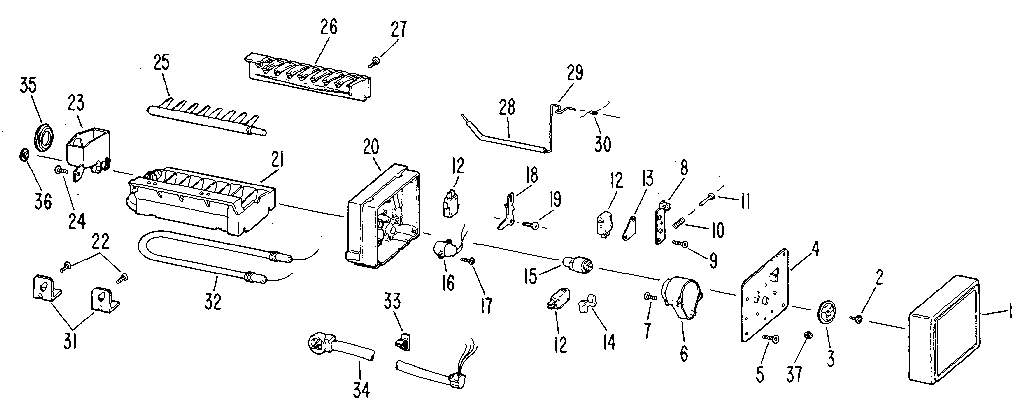 Kenmore 3639507715 icemaker diagram