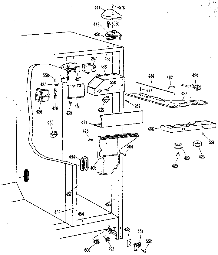 Kenmore 3639452584 fresh food section diagram