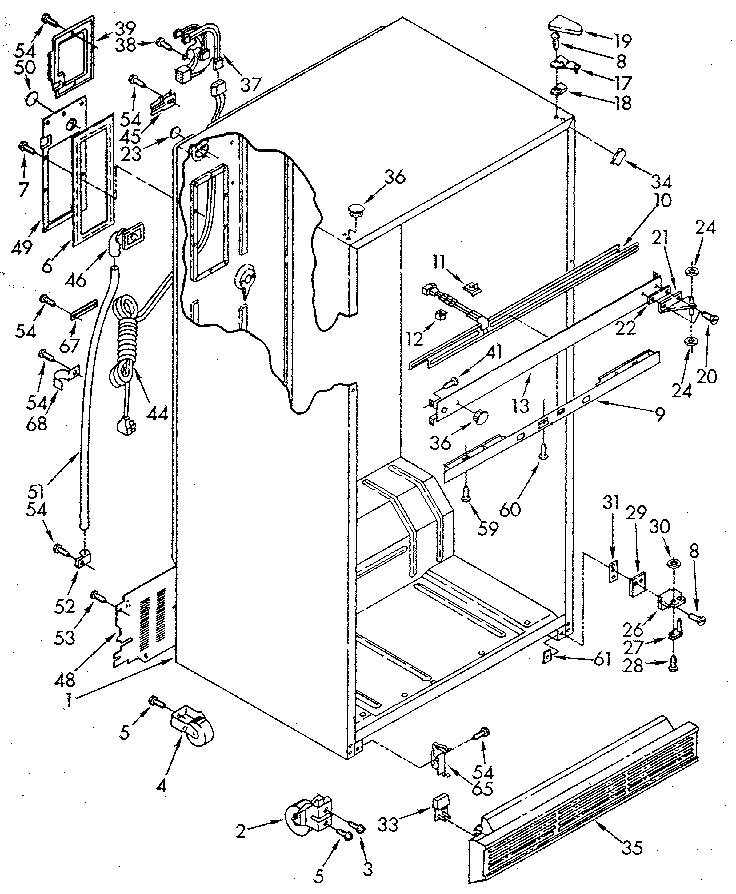 Whirlpool ET20ZKXWN00 cabinet diagram