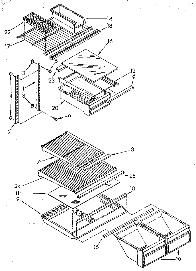 Whirlpool ET20ZKXWN00 shelf diagram