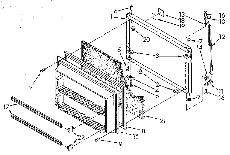 Whirlpool ET20ZKXWN00 freezer door diagram