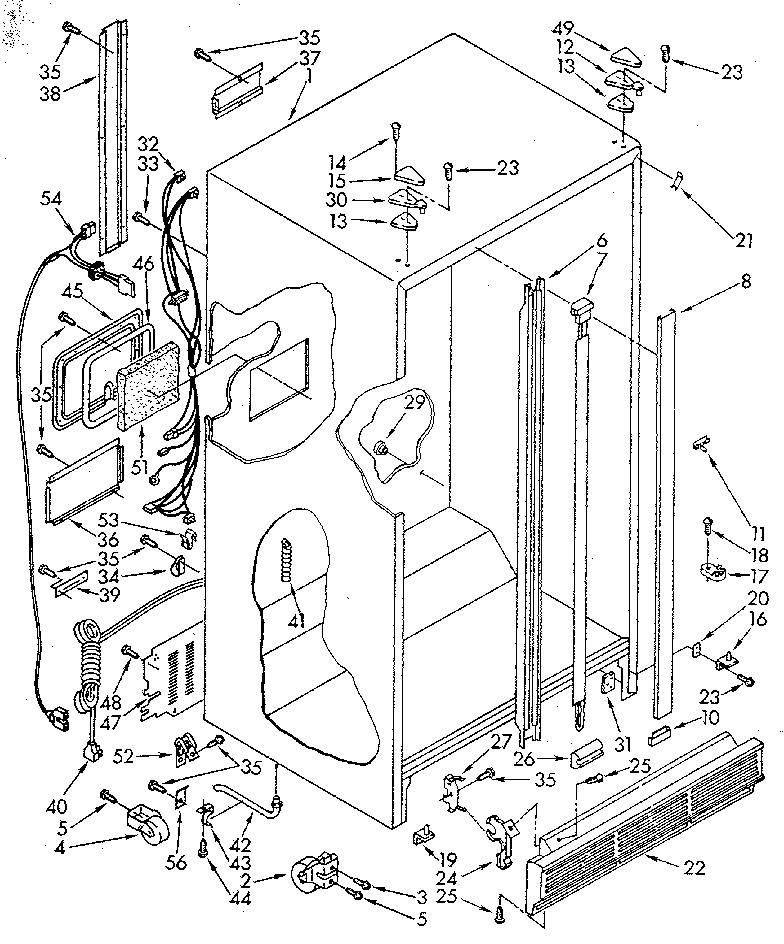Whirlpool ED25DQXVN05 cabinet diagram
