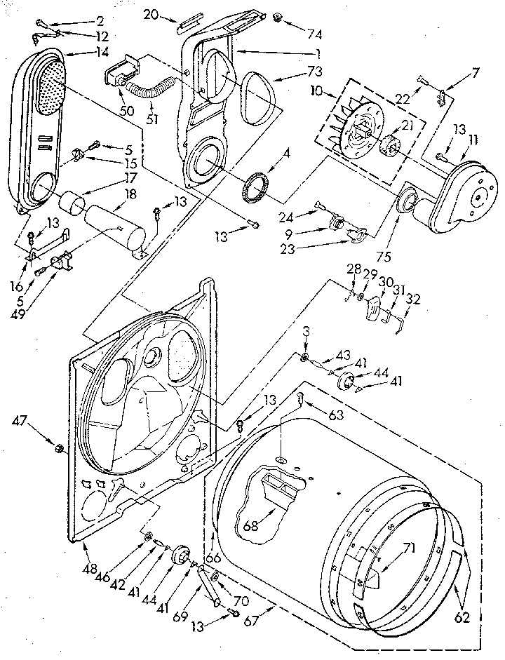 Whirlpool LG9501XTN0 bulkhead diagram