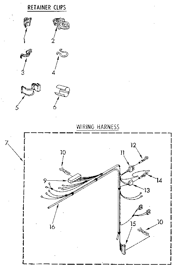 Whirlpool LA5580XSF2 wiring harness diagram