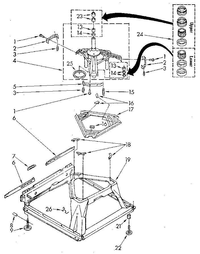 Whirlpool LA5300XSG2 machine base diagram