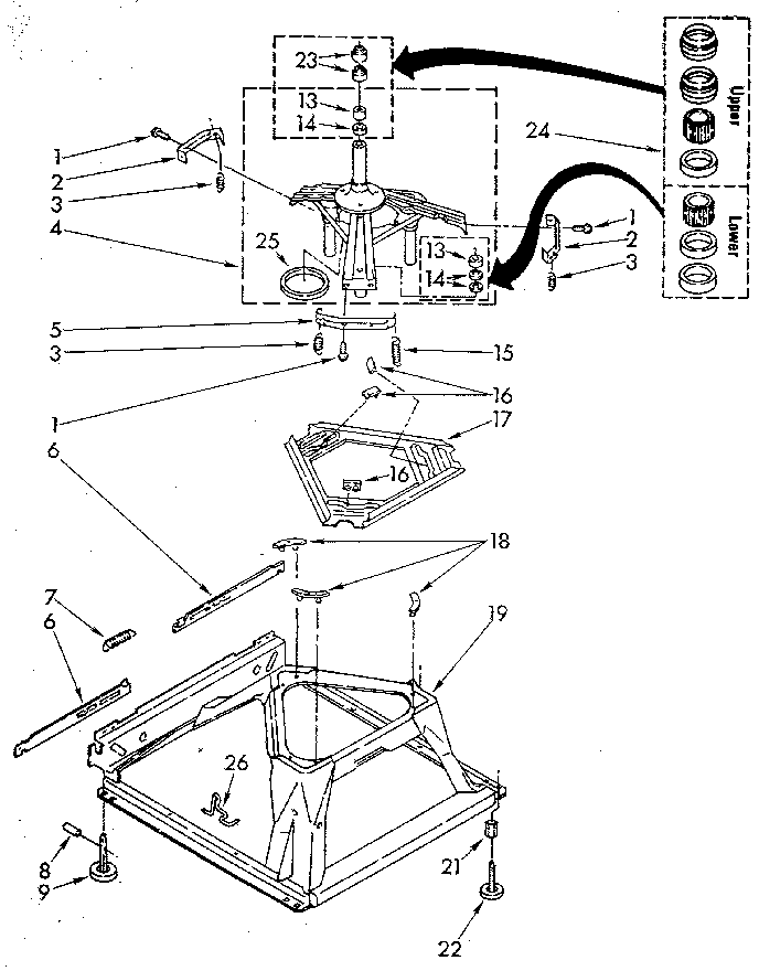 Whirlpool LA5500XSM1 machine base diagram