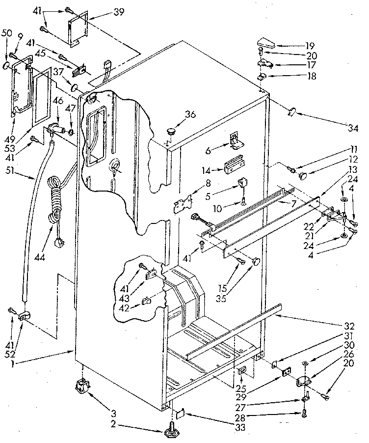 Whirlpool ET18NKXWG00 cabinet diagram