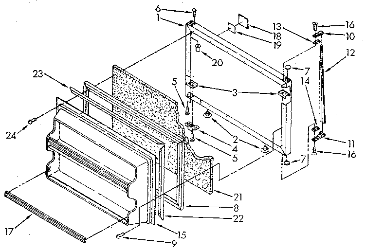 Whirlpool ET18NKXWG00 freezer door diagram