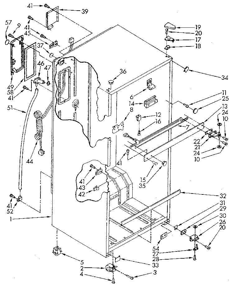 Whirlpool ET16ZKXWW00 cabinet diagram
