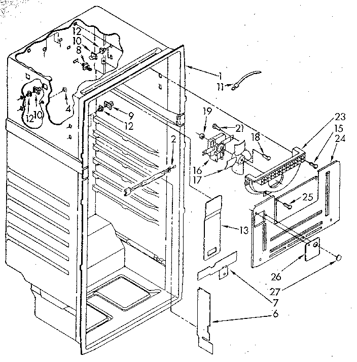 Whirlpool ET16ZKXWW00 liner diagram