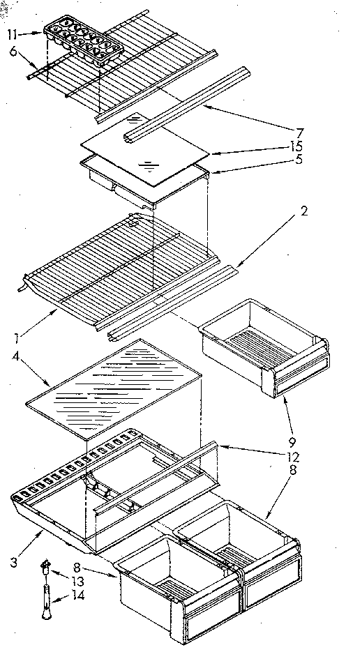 Whirlpool ET16ZKXWW00 freezer door diagram