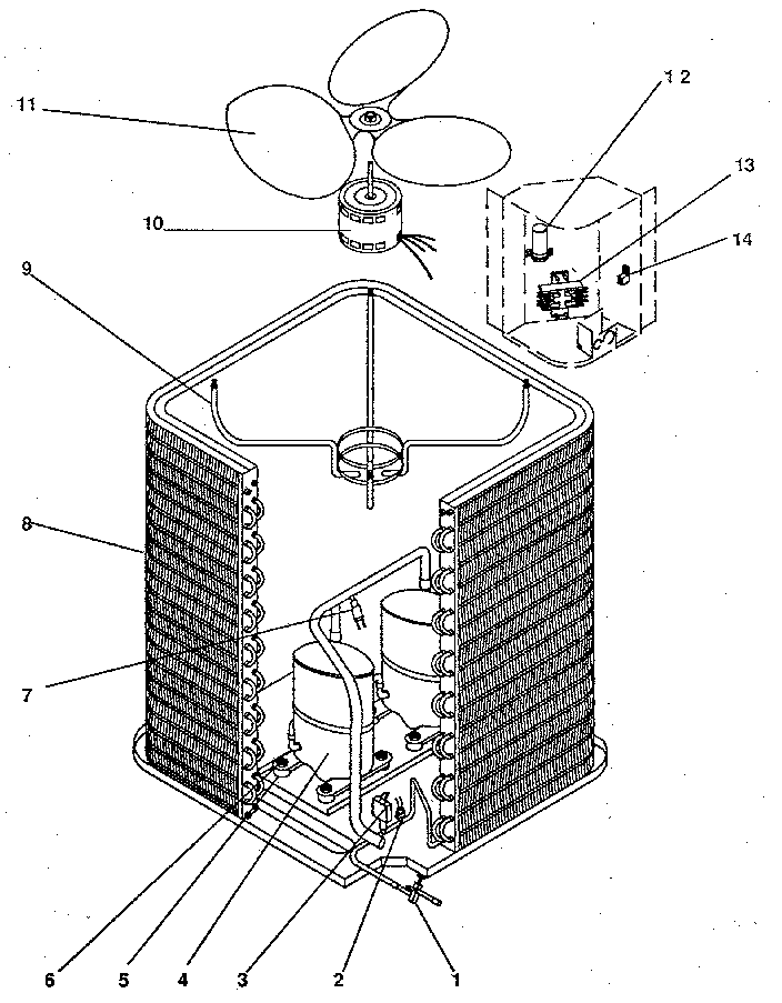 ICP CA3120VLA1 functional replacement parts diagram