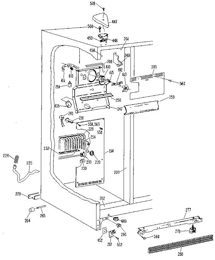 Kenmore 3639507784 freezer section diagram