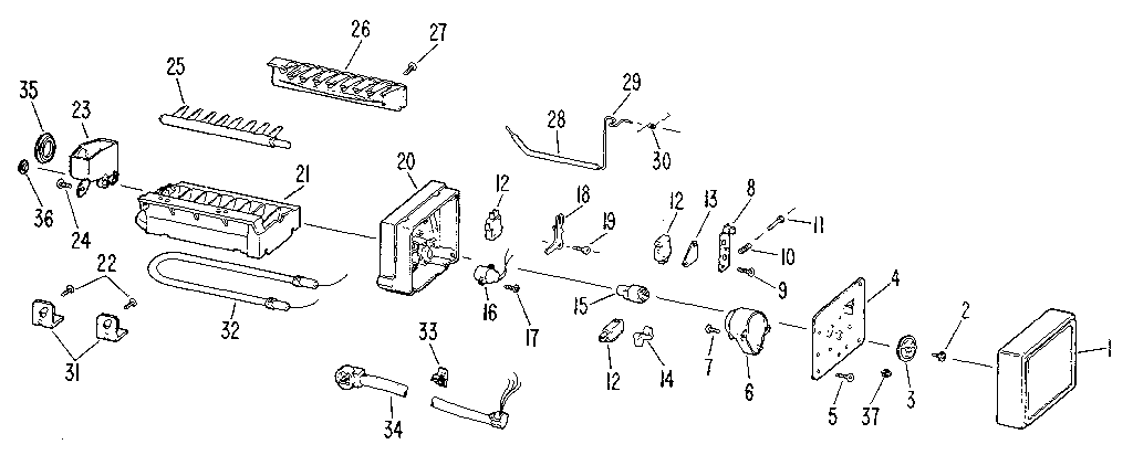 Kenmore 3639507784 icemaker diagram