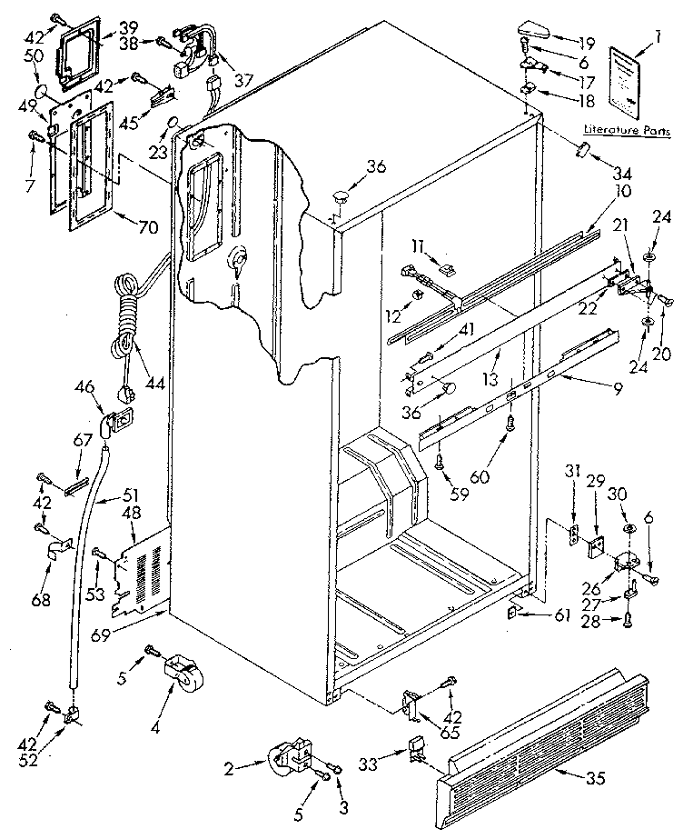 Kenmore 1069600580 cabinet diagram