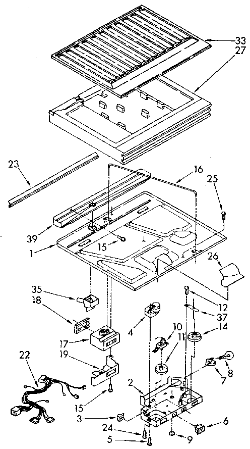 Kenmore 1069600580 compartment separator diagram