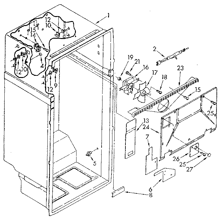 Kenmore 1068650612 liner diagram
