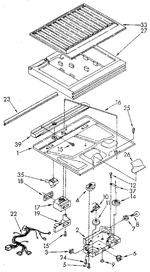 Kenmore 1068650612 compartment separator diagram