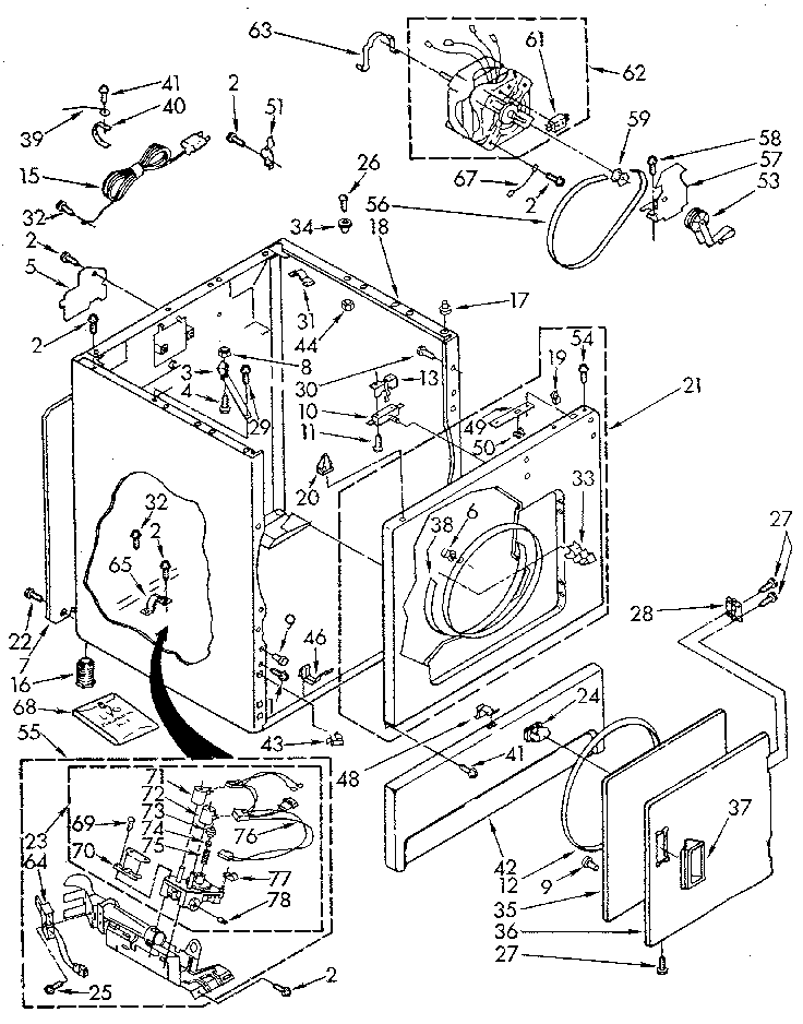 Kenmore 11087407830 cabinet diagram