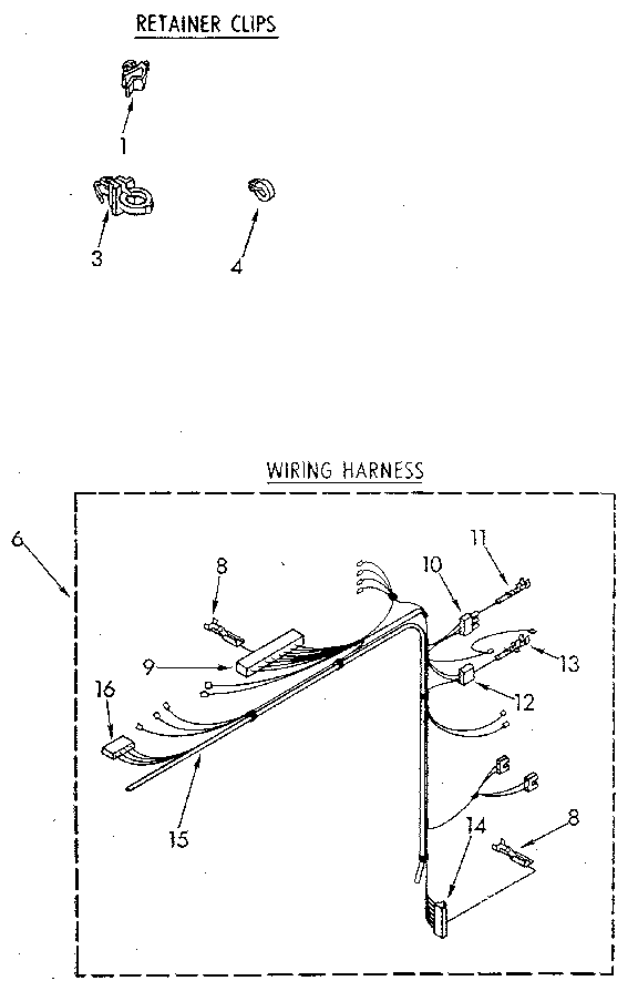 Kenmore 11081864720 wiring harness diagram
