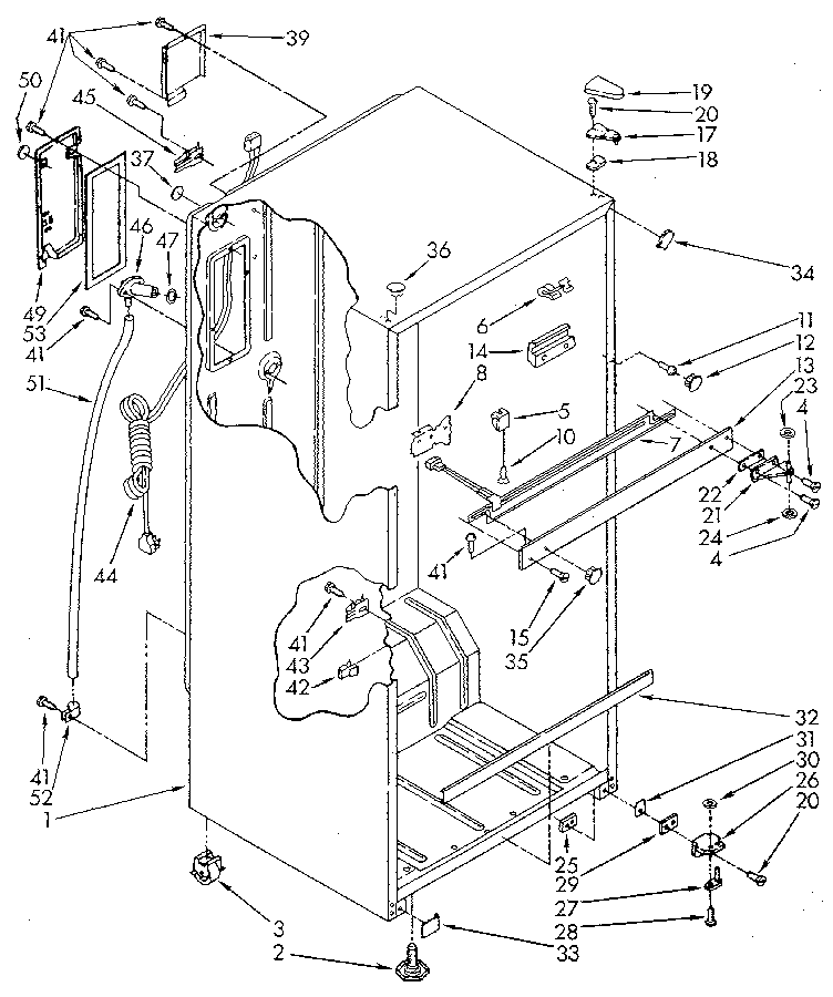 Whirlpool ET18NKXWM01 cabinet diagram