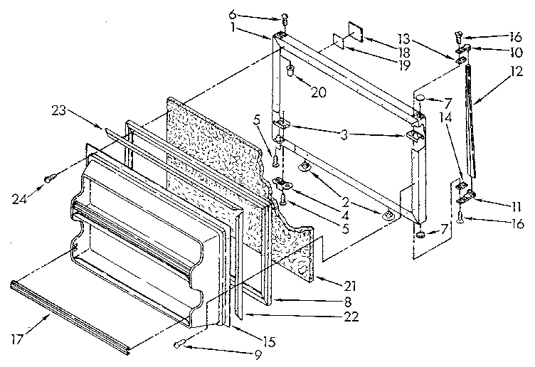 Whirlpool ET18NKXWM01 freezer door diagram