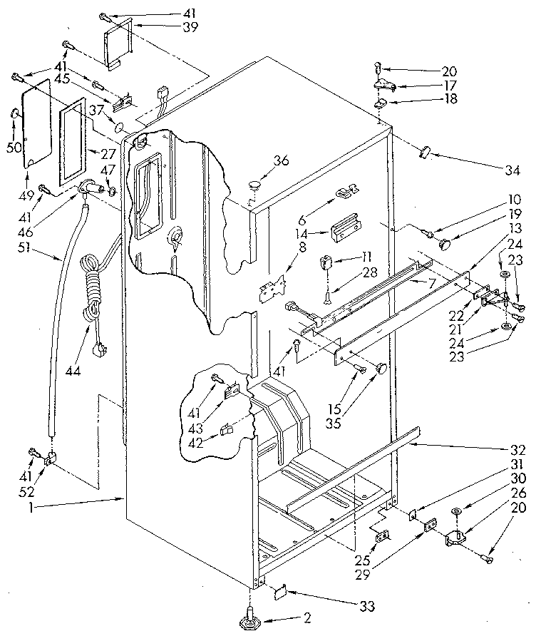 Whirlpool ET18SKRWN01 cabinet diagram