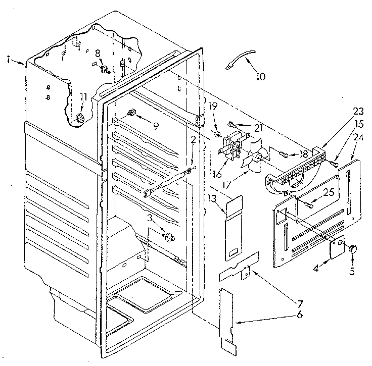 Whirlpool ET18SKRWN01 liner diagram