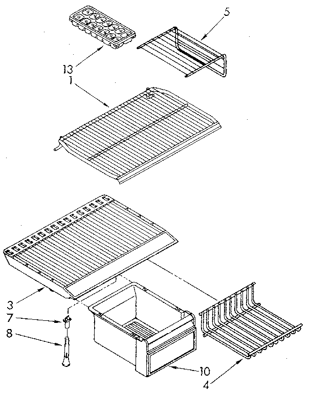 Whirlpool ET18SKRWN01 shelf diagram