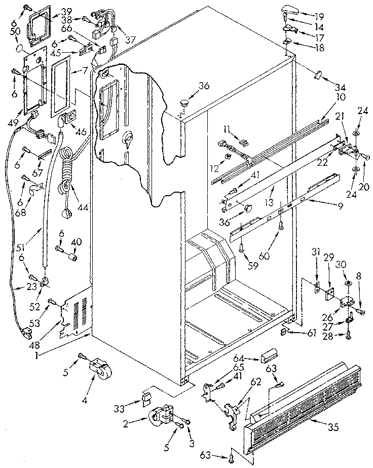 Whirlpool ET22DMXVW00 cabinet diagram