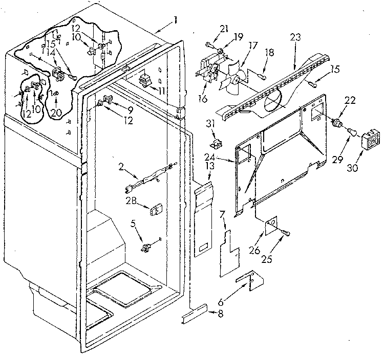 Whirlpool ET22DMXVW00 liner diagram