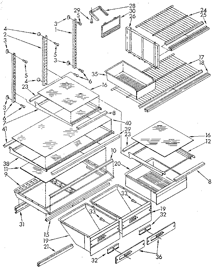 Whirlpool ET22DMXVW00 shelf diagram