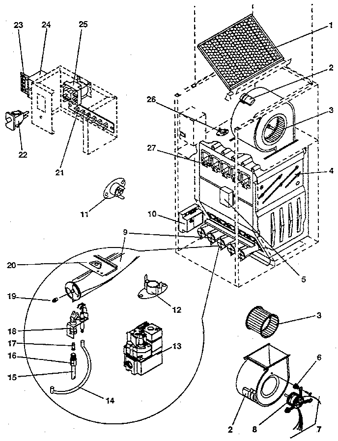 Kenmore 867767132 functional replacement parts diagram