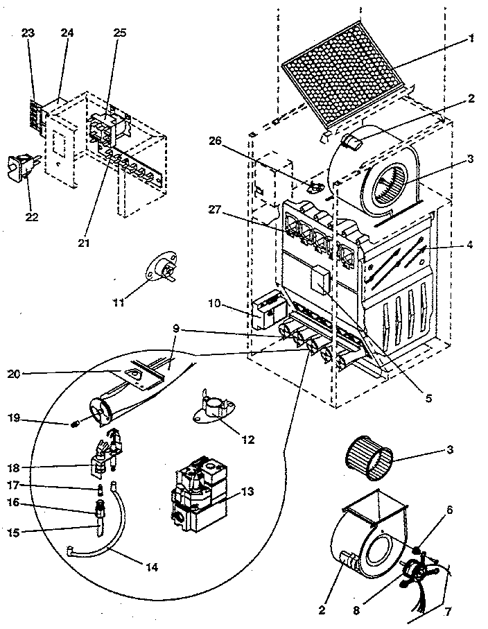Kenmore 867767122 functional replacement parts diagram