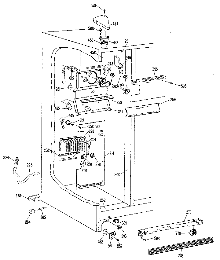 Kenmore 3639517984 freezer section diagram