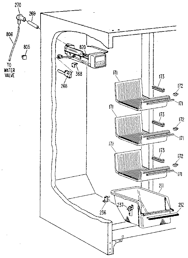 Kenmore 3639517984 freezer section diagram