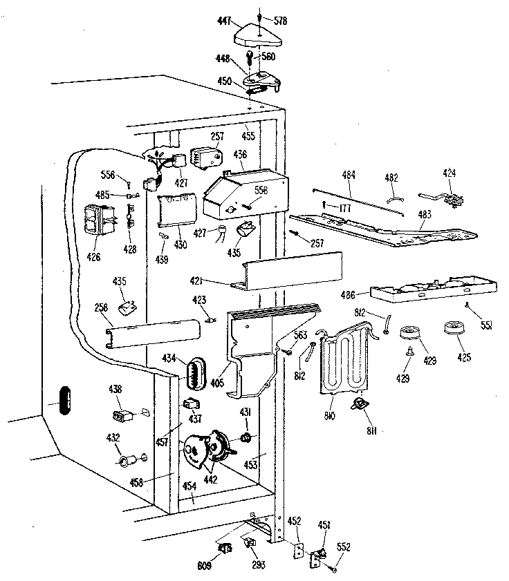 Kenmore 3639517984 fresh food section diagram