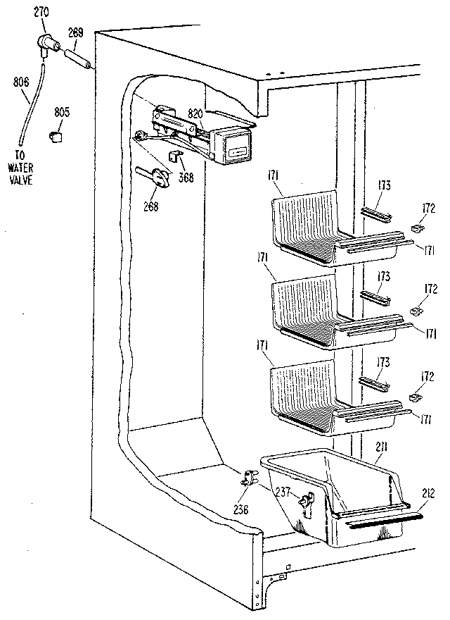 Kenmore 3639517924 freezer section diagram