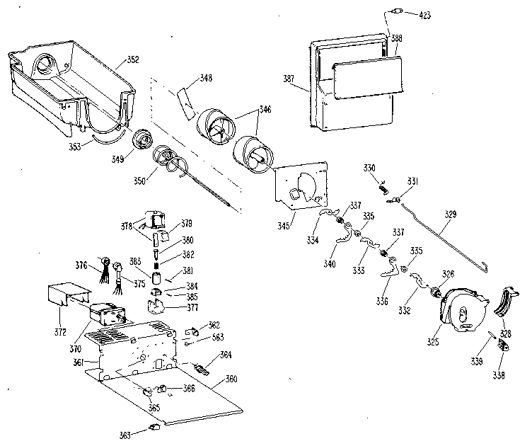 Kenmore 3639517924 ice bucket diagram