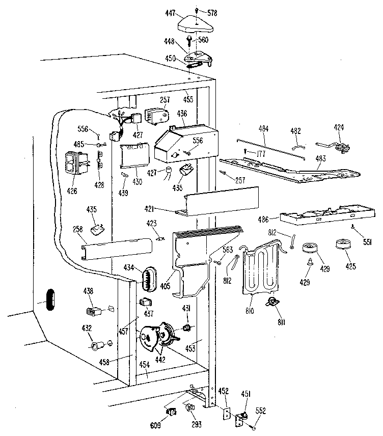 Kenmore 3639517924 fresh food section diagram