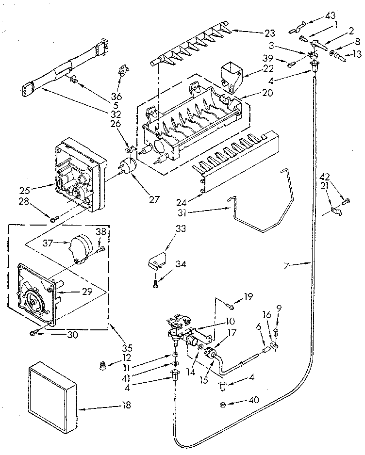 Kenmore 1069512610 icemaker diagram