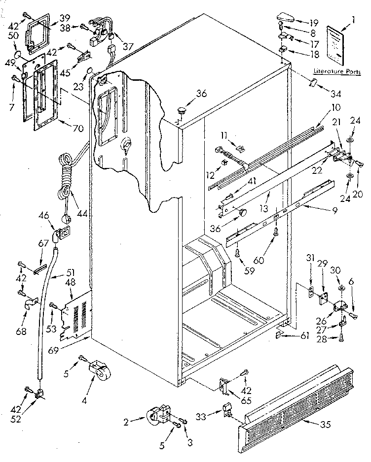 Kenmore 1069600511 cabinet diagram
