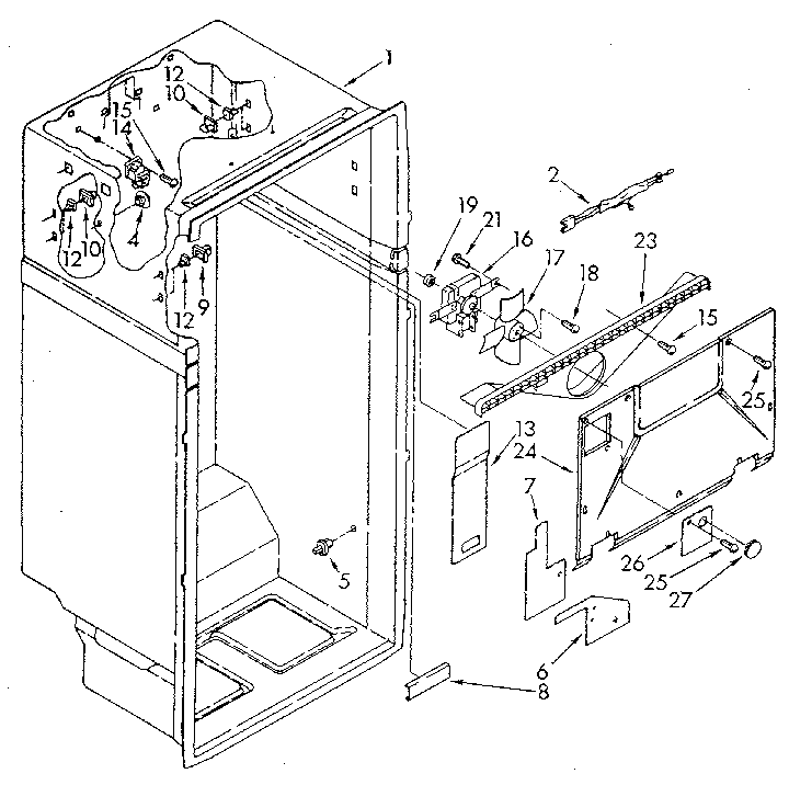 Kenmore 1069600511 liner diagram