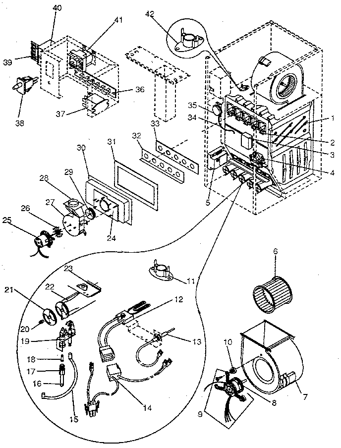 ICP NDLE050AD01 functional replacement parts diagram