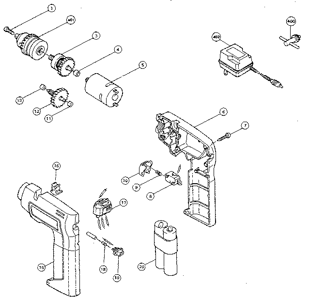 Makita 6040WD unit parts diagram