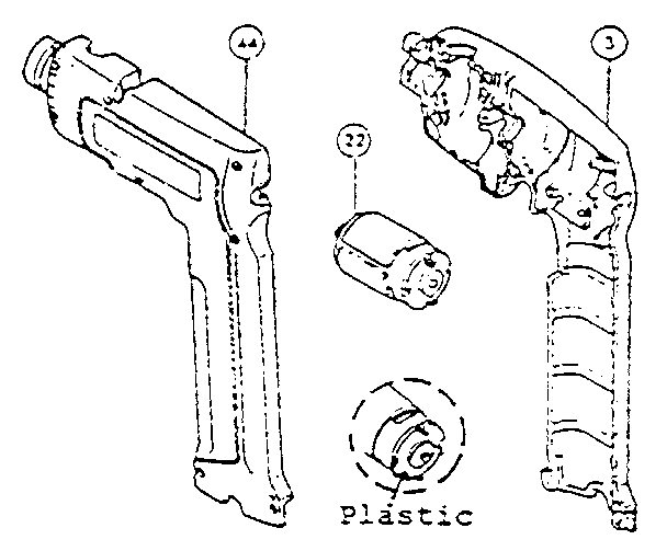 Makita 6093WD change on motor and housing, type 1 diagram
