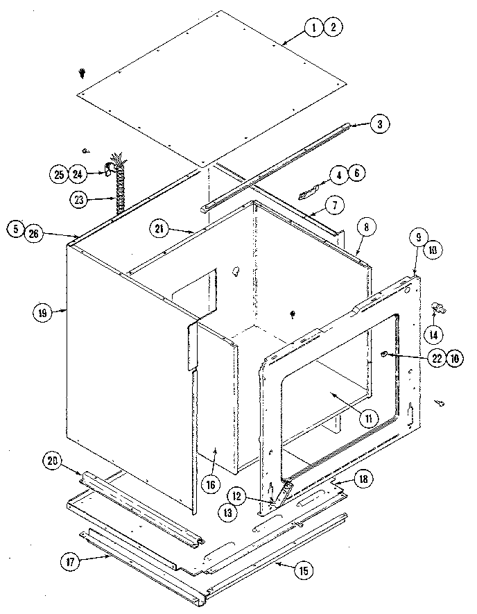 Jenn-Air 21138 basic body diagram