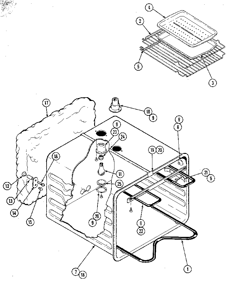 Jenn-Air 21138 oven liner diagram