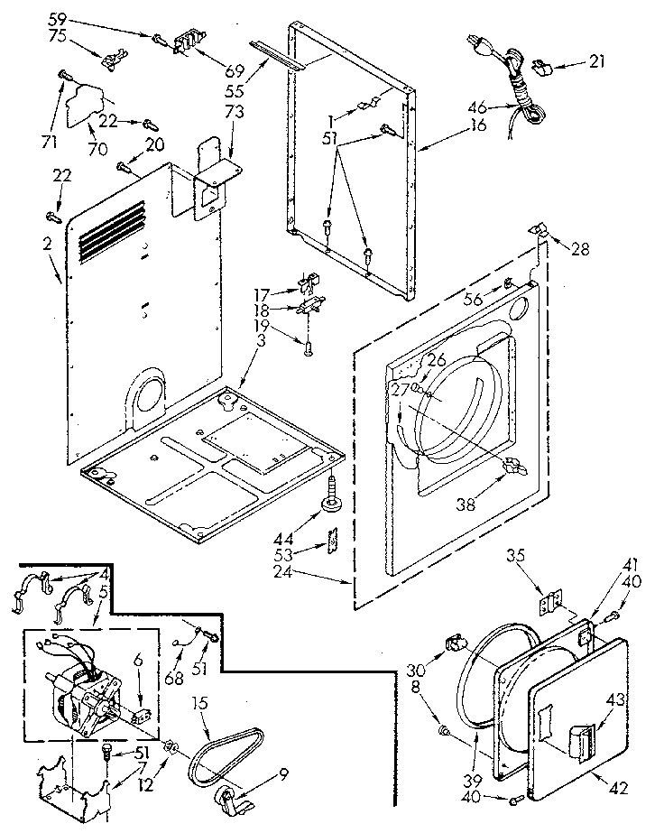 Kenmore 11088419810 cabinet diagram